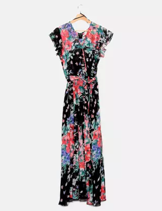 celine satin maxi dress Celine Satin Pleated Dress