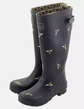 Joules Femme Pop on Botte de Pluie, Bleu Marine, 37 EU