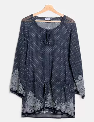 Tunique Légère Gina Benotti – Motif Baies Colorées, Taille L, Occasion Très Bon état, Top Décontracté
