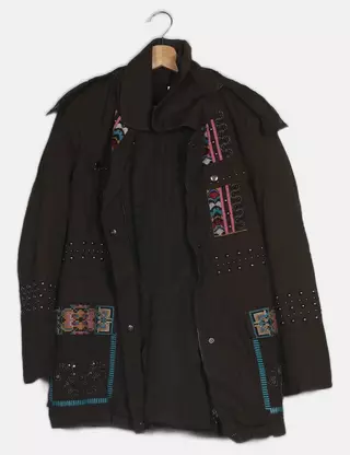 Veste Pull Femme Vintage Desigual - Taille XXL (44) - Multicolore Années 80 - 100% Coton