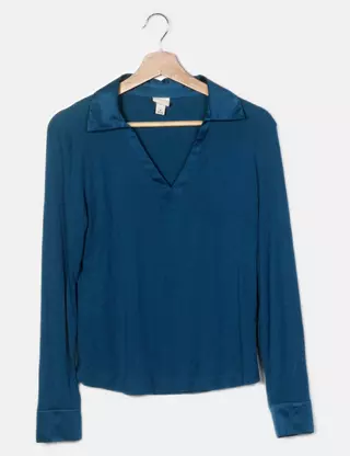 Chemise Femme Merona - Taille S - Gris - Linen Et Coton - Occasion Très Bon état