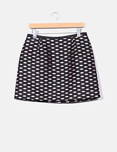 Jupe Courte Oasis Femme Taille 12, Bleu, Coupe A-line, Fermeture éclair, Occasion Très Bon état