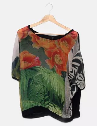 Chemisier Femme Soyaconcept Taille L - En Viscose Imprimé, Manches Longues, Occasion Très Bon état