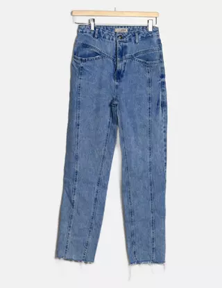 Jeans Bootcut PIMKIE Taille 36 - Pour Ado Ou Femme, Coupe Mom, Bleu, Occasion Très Bon État