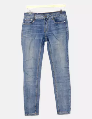 Jean NVY Femme Skinny Bleu - Taille W25 L32 (FR 34) - Coton - Occasion Très Bon état