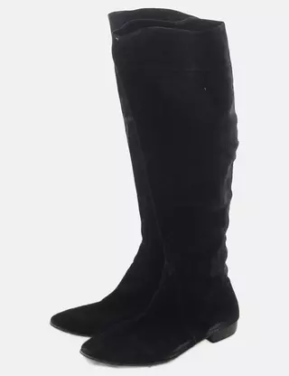 Bottes Femme En Cuir Vero Cuoio Noir - Fabriquées En Italie, Taille 36, Style Santiague - Occasion Très Bon État