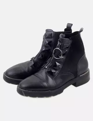 Bottines Sixty Seven Lindsey Noires - Pointure 8.5, Talon Bloc 4 Pouces - Occasion Excellent État