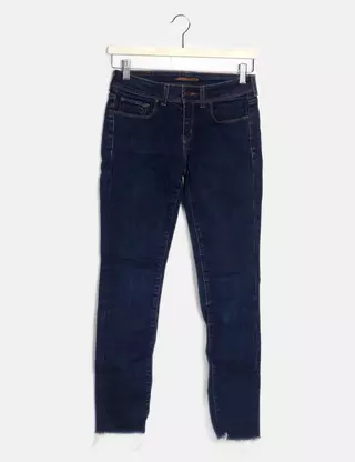 Jeans Femme Cimarron Skinny - Impression Serpent Bleu Métallisé - Taille Regular - Neuf Avec étiquettes