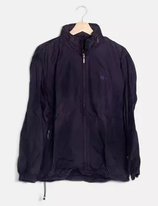 Veste Coupe-vent NAF NAF Pour Homme, Taille L, Noire, à Pression, Nylon, état Très Bon