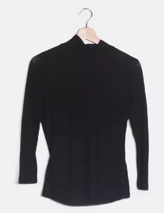 Pull Femme DNKY Col V Noir - Taille XS, En Coton, Occasion Très Bon état