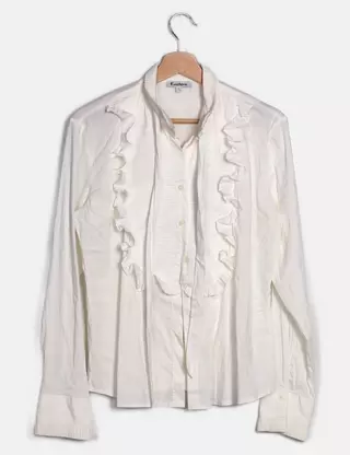 Chemise Femme Exetera Manches Longues - Taille 38 Blanc - Style Professionnel Occasion