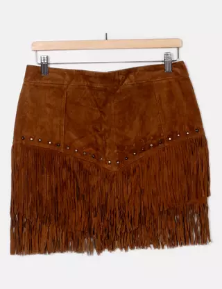 Mini-jupe En Cuir Zara Taille L - Noire, Occasion En Très Bon état