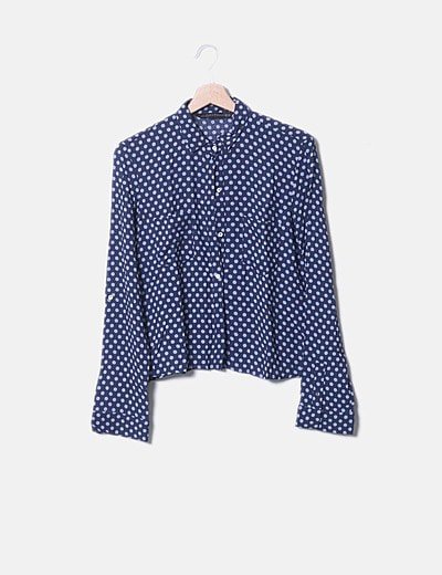 Zara Camisa azul marina de lunares (descuento 96 %) Micolet Camisa Azul Marino a topos 46€ | Hockerty