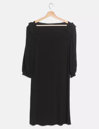 Robe Noire Tiana B Taille 20 - Coupe A-Line, Longueur Genou - Neuve Sans étiquettes, Jamais Portée