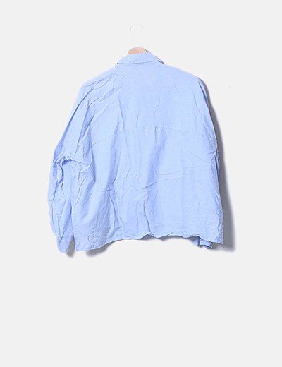 camisa azul parches zara camisa azul parches zara