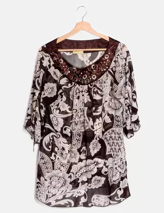 Tunique S&R Taille M - Gris Et Violet - Neuve Avec étiquettes - Polyester