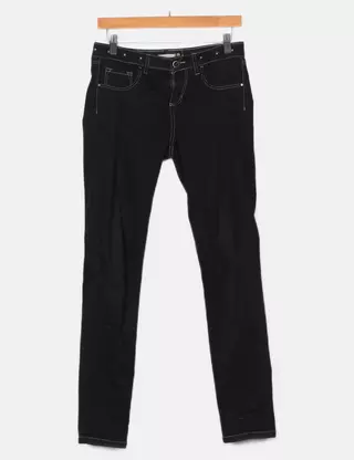 Jeans large 5 poches coton denim stone fille | La Halle
