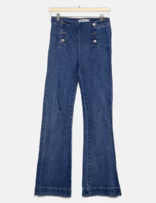 Pantalon Jean Noir Slim Femme Cindy H T - Taille XS/34 - Modèle De Marque Zara - Neuf Sans étiquettes (état Impeccable)