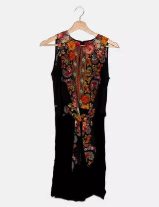 Abito Casual Desigual Donna - Tencel 100% Con Scollo A Goccia