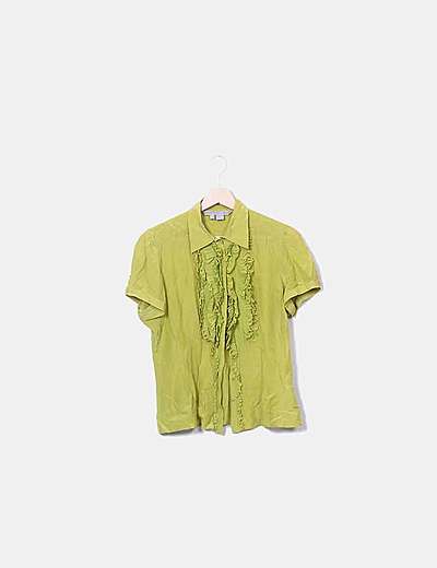 Zara Camisa verde detalles plisados (descuento 84 %) Micolet Zara Blusa amarilla plisada (descuento 84 %) Micolet