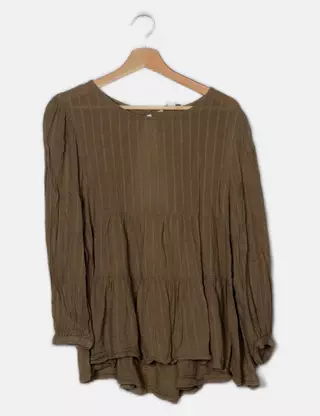 Chemise plumetis col rond femme ECRU