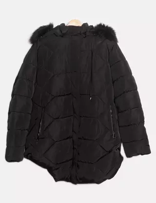 Manteau Mi-saison FOGLIE ROSSE – Taille EU 40 – Laine Brun – Coupe Ample