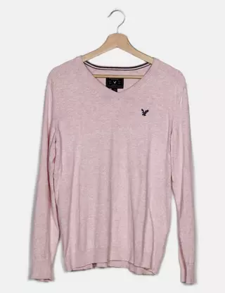 Pull Femme American Eagle Outfitters Gris - Taille XS, Col Rond, Occasion Très Bon état