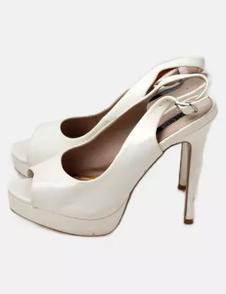 Chaussures à Talons Compensés Miss Selfridge Gris Clair Taille 6 UK - Occasion, Livrées En Boîte, Style Plateforme