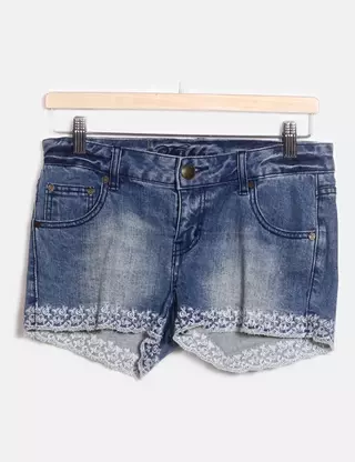 Short En Jean Benetton Pour Femme - Occasion En Parfait État - Style Pantaloncino Corto