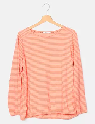 Cecil B318389 Maglietta Basic in Cotone con Scollo a