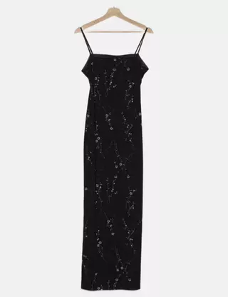 city triangles floral lace dress Crystal-Embellished Peplum Gown with Draped Sleeves – Montania Shop main image 0