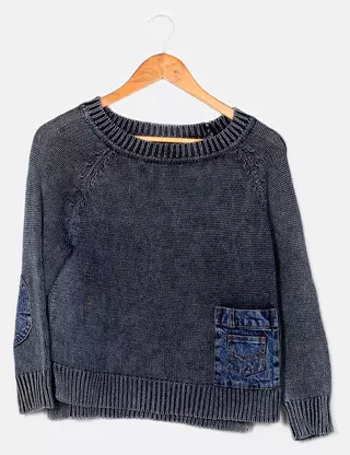 Pull Tunique Oversize Karen Millen - Bleu Marine, Taille S, Encolure V Avant/arrière, Neuf Avec étiquette