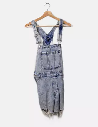 Levi's - Salopette courte en jean style utilitaire - Bleu foncé