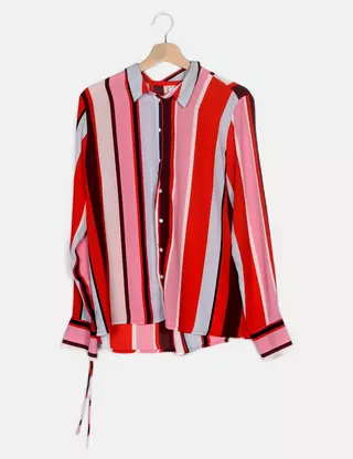 Chemise Femme Amisu Taille 36 - Rose, Manches Longues, Occasion Très Bon état, Style Shirt