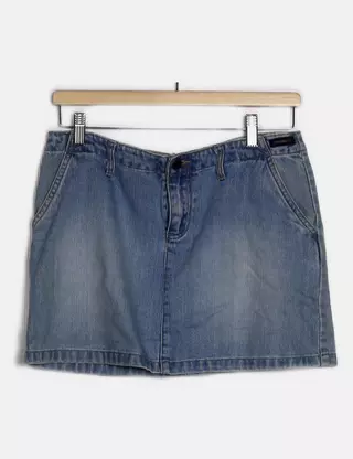 Jupe Trompette Femme Cherokee - Bleu, Coton, Taille 46, Fermeture éclair
