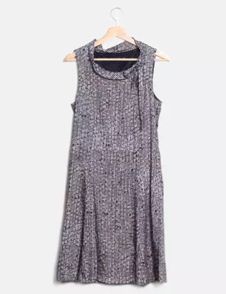 Robe longue à bretelles motif soleils et palmiers