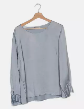 Mango - Ensemble habillé oversize en lin - Vert sauge