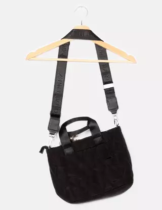 Borsa A Spalla Porta Cellulare PACO MARTINEZ In Nylon Nero, Con Dettagli Dorati, Per Smartphone Fino A 6,5 Pollici - 3