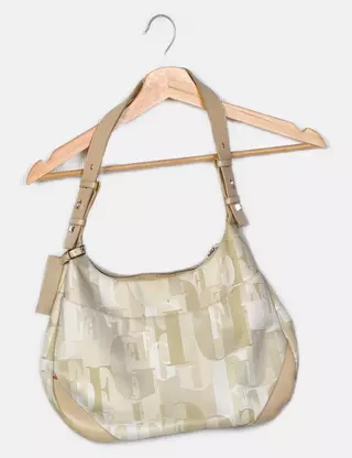 Sac à Main Vintage GIANFRANCO FERRE En Cuir - Noir, Made In Italy - Occasion Très Bon état