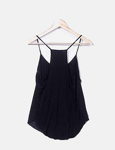 blusa lencera negra