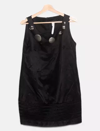 Robe De Cocktail Ella Luna Noir Taille 34/36 - Style Chic à Capuche