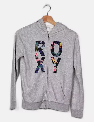 Pull à Capuche Roxy Femme – Taille M – Blanc Cassé – Manches Cloches Et Crochet – Bohème