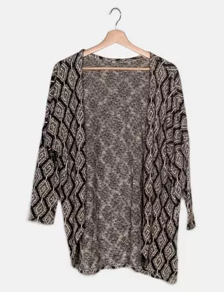 Cardigan Femme C&A Beige – Col Acrylique Mélangé – Taille 2XL