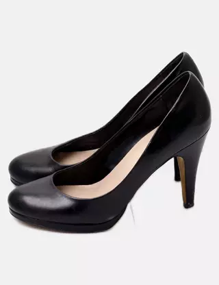 Chaussures Compensées Franco Sarto Toile Noire - Femme Taille 6 M - Occasion