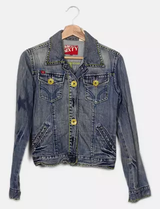 Veste Matelassée Miss Sixty Verte Vintage – Taille M, Années 2000, Capuche, Parfait état