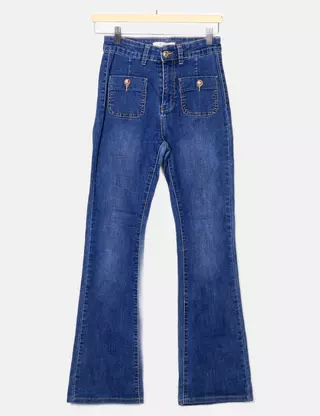 Vaqueros Campana Celestes - La Tienda Hippie