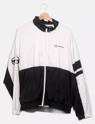 Survêtement Vintage Sergio Tacchini Femme - Veste & Pantalon Blanc/Rouge, Taille 6 - Style Années 90, Neuf Sans étiquette