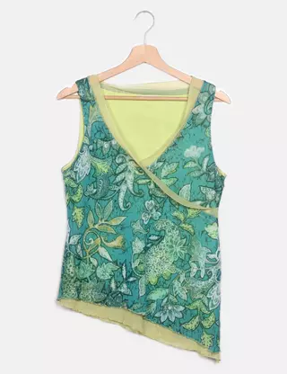 Tunique caftan en voile Femme - Imprimé rose