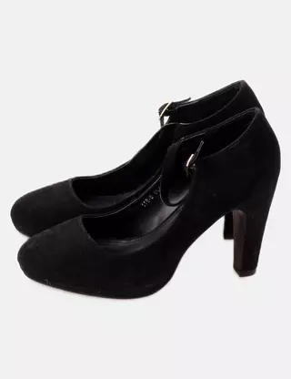 Bottines Femme Mulanka - Taille 36 - Daim Rose Clair - Talon 10 Cm - Portées 1 Fois