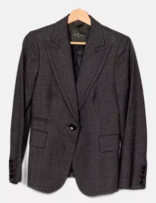 Blazer Femme Roberto Verino En Velours Paisley - Taille 44, Couleur Marron - Occasion En Parfait état - Fabriqué En Espagne